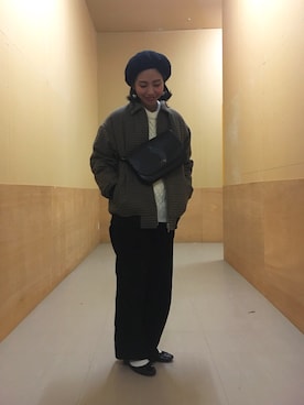「RAGEBLUE（レイジブルー）のアイテム（その他アウター）」を使った、tani.さん（レディース・154cm）の秋コーディネート