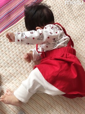 「アイテム（スカート）」を使った、Lelemomさん（キッズ・60cm）の冬コーディネート