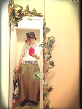 「HEADSTAR（ヘッドスター）のアイテム」を使った、えちご屋さん（レディース・167cm）の夏コーディネート