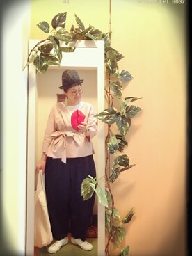 「cherpa（シェルパ）のアイテム」を使った、えちご屋さん（レディース・167cm）の夏コーディネート