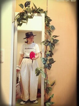 「HEADSTAR（ヘッドスター）のアイテム」を使った、えちご屋さん（レディース・167cm）の夏コーディネート