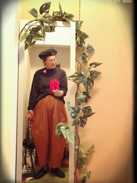 「MILLE REVE（ミルレブ）のアイテム」を使った、えちご屋さん（レディース・167cm）の秋コーディネート