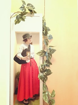 「cherpa（シェルパ）のアイテム」を使った、えちご屋さん（レディース・168cm）の春コーディネート