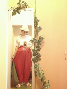 「cherpa（シェルパ）のアイテム」を使った、えちご屋さん（レディース・168cm）の夏コーディネート