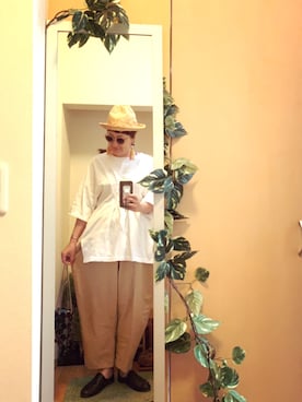 「cherpa（シェルパ）のアイテム」を使った、えちご屋さん（レディース・168cm）の夏コーディネート