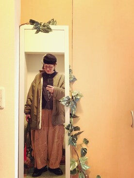 「アイテム（ジャケット/アウター）」を使った、えちご屋さん（レディース・168cm）の秋コーディネート