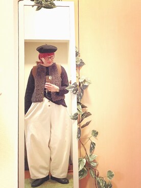 「OWL（オウル）のアイテム」を使った、えちご屋さん（レディース・168cm）の冬コーディネート