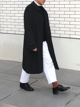 「アイテム（ステンカラーコート）」を使った、tom🐶さん（メンズ・167cm・20代）の秋コーディネート