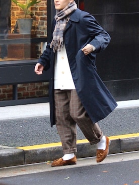 「アイテム（ステンカラーコート）」を使った、tom🐶さん（メンズ・167cm・20代）の秋コーディネート