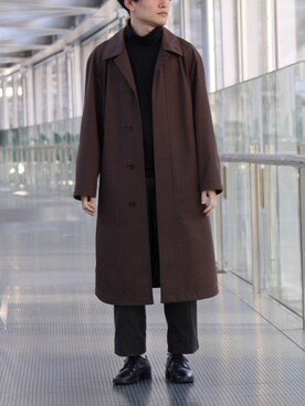 「UNIQLO（ユニクロ）のタートルネックT（長袖）（Tシャツ/カットソー）」を使った、tom🐶さん（メンズ・167cm）の冬コーディネート