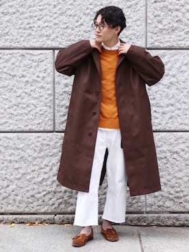「マスタード」｜「アイテム（その他アウター）」を使った、tom🐶さん（メンズ・167cm）の冬コーディネート