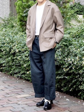 「アイテム（テーラードジャケット）」を使った、tom🐶さん（メンズ・167cm・20代）の秋コーディネート