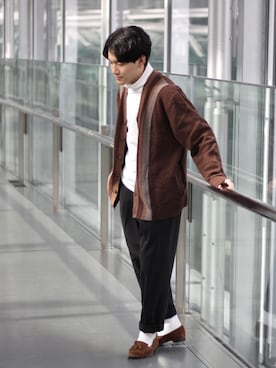 「ニットカーディガン」｜tom🐶さん（メンズ・167cm・20代）の秋コーディネート