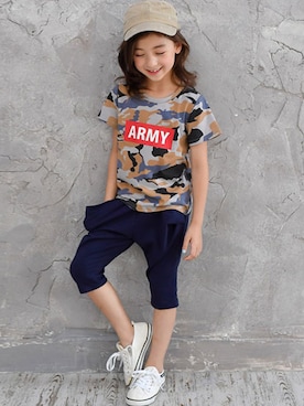 「アーミー」｜子供服Beeさん（キッズ・120cm）の夏コーディネート