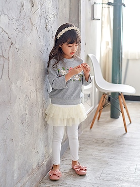 「アイテム（スウェット）」を使った、子供服Beeさん（キッズ・110cm）の夏コーディネート