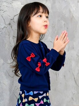 「#リボン」｜子供服Beeさん（キッズ・110cm）の冬コーディネート