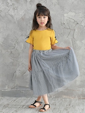 「Bee des Bee（ビーデスビー）のアイテム」を使った、子供服Beeさん（キッズ・110cm）の春コーディネート