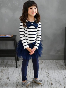 「子供服」｜子供服Beeさん（キッズ・113cm）の秋コーディネート