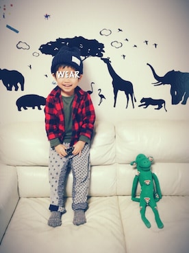 naooon☆さん（キッズ・90cm）の冬コーディネート