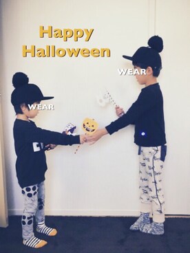 「wearhalloween2017」｜「アイテム（スウェット）」を使った、naooon☆さん（キッズ・120cm）の秋コーディネート