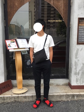 「Daniel Wellington（ダニエルウェリントン）の【Daniel Wellington】レザーバンド３６ＭＭ（アナログ腕時計）」を使った、夢空さん（メンズ・175cm）の夏コーディネート