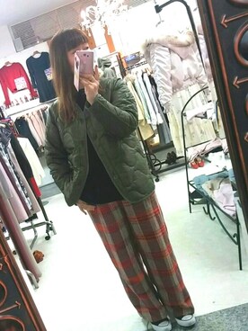 「TODAYFUL（トゥデイフル）のアイテム（ナイロンジャケット）」を使った、☆＊noririn＊☆ さん（レディース・158cm）の冬コーディネート
