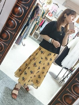 「Ungrid（アングリッド）のストラップサンダル（サンダル）」を使った、☆＊noririn＊☆ さん（レディース・158cm）の夏コーディネート