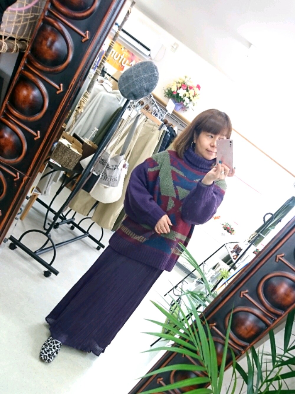 ☆＊noririn＊☆ さんの「ランダムプリーツマキシスカート（Ungrid）」を使ったコーディネートの1枚目の写真