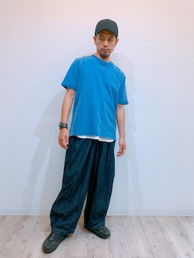 「YSL（ワイエスエル）のアイテム（アクセサリー）」を使った、KAZUMA.さん（メンズ・170cm）の夏コーディネート