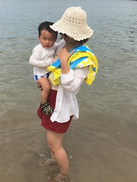 「MODE ROBE（モードローブ）のアイテム（帽子）」を使った、kaori.m...さん（レディース・154cm）の夏コーディネート