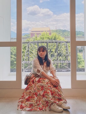 「美術館」｜「アイテム（その他シューズ）」を使った、ㄙㄚㄩㄚさん（レディース・160cm）の夏コーディネート