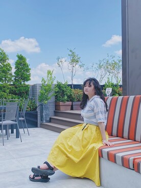 「熱」｜ㄙㄚㄩㄚさん（レディース・160cm）の夏コーディネート