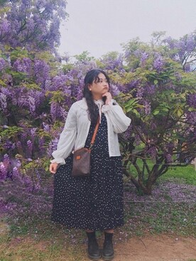 「藤の花」｜ㄙㄚㄩㄚさん（レディース・160cm）の春コーディネート