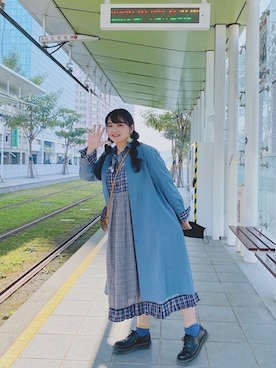 「carhartt」｜「アイテム（ワンピース/ドレス）」を使った、ㄙㄚㄩㄚさん（レディース・160cm）の冬コーディネート