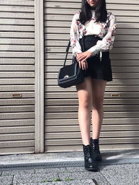 「BUBBLES（バブルス）のアイテム（スカート）」を使った、さくちゃんさん（レディース・160cm）の夏コーディネート