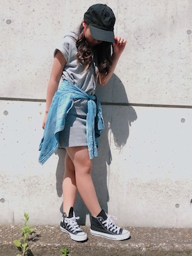 「GYDA（ジェイダ）のアイテム」を使った、junaさん（キッズ・147cm）の春コーディネート