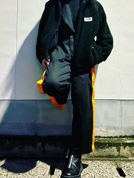 「MYne（マイン）のアイテム（パンツ）」を使った、ssshさん（メンズ・180cm）の春コーディネート