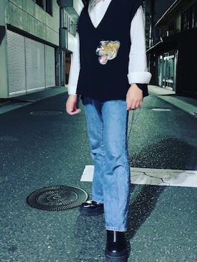 「doublet（ダブレット）のアイテム（ニット/セーター）」を使った、ssshさん（メンズ・180cm）の春コーディネート