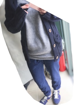 「アイテム（ニット/セーター）」を使った、あさひさん（レディース・167cm）の冬コーディネート