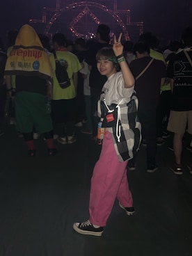 「MONKEY TIME（モンキータイム）のアイテム（ジャケット/アウター）」を使った、ruiさん（レディース・155cm）の春コーディネート
