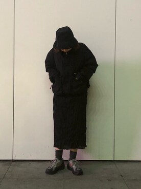 「thisisneverthat（ディスイズネバーザット）のアイテム（ジャケット/アウター）」を使った、ruiさん（レディース・155cm）の冬コーディネート