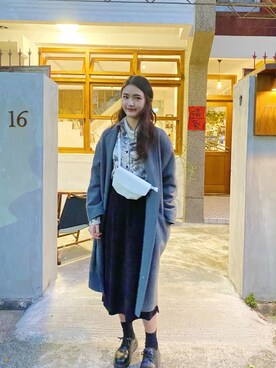 「咖啡廳」｜Ravenさん（レディース・162cm）の冬コーディネート