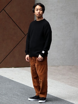 「JOURNAL STANDARD relume（ジャーナルスタンダード　レリューム）のアイテム（ニット/セーター）」を使った、SASAさん（メンズ・175cm）の秋コーディネート