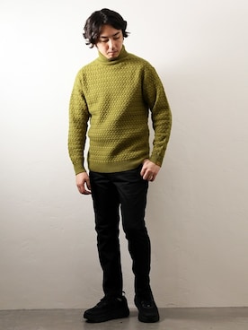 「JOURNAL STANDARD relume（ジャーナルスタンダード　レリューム）のアイテム（ニット/セーター）」を使った、SASAさん（メンズ・175cm）の秋コーディネート