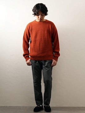 「JOURNAL STANDARD relume（ジャーナルスタンダード　レリューム）のアイテム（ニット/セーター）」を使った、SASAさん（メンズ・175cm）の秋コーディネート