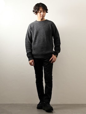 「JOURNAL STANDARD relume（ジャーナルスタンダード　レリューム）のアイテム（ニット/セーター）」を使った、SASAさん（メンズ・175cm）の秋コーディネート