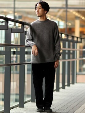 「JOURNAL STANDARD relume（ジャーナルスタンダード　レリューム）のアイテム（ニット/セーター）」を使った、SASAさん（メンズ・175cm）の秋コーディネート