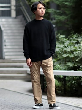 「JOURNAL STANDARD relume（ジャーナルスタンダード　レリューム）のアイテム（ニット/セーター）」を使った、SASAさん（メンズ・175cm）の秋コーディネート