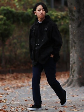 「Snow Peak（スノーピーク）のアイテム（その他アウター）」を使った、SASAさん（メンズ・175cm）の冬コーディネート
