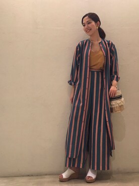 「BEAUTY&YOUTH UNITED ARROWS（ビューティーアンドユースユナイテッドアローズ）のアイテム（ワンピース/ドレス、イエロー系）」を使った、Ayano Fujitaさん（レディース・165cm）の春コーディネート